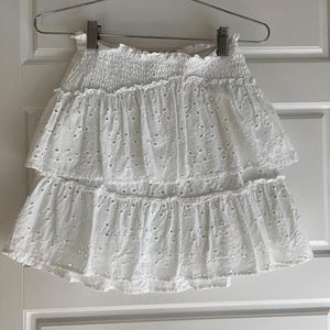 White islet print skirt